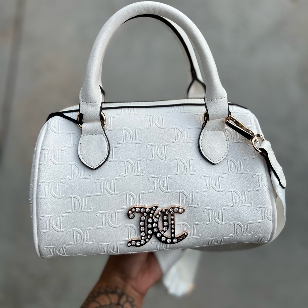 Juicy Couture White Handbag with Embellished Logo NWT